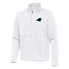 Carolina Panthers Antigua Twist Quarter-Zip Pullover Jacket White | NFL