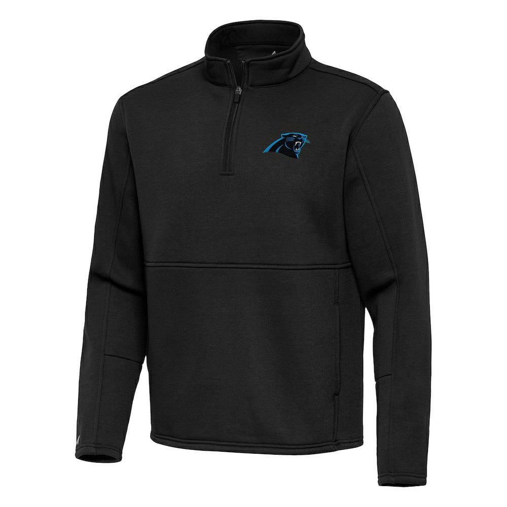 Carolina Panthers Antigua Twist Quarter-Zip Pullover Jacket Black | NFL