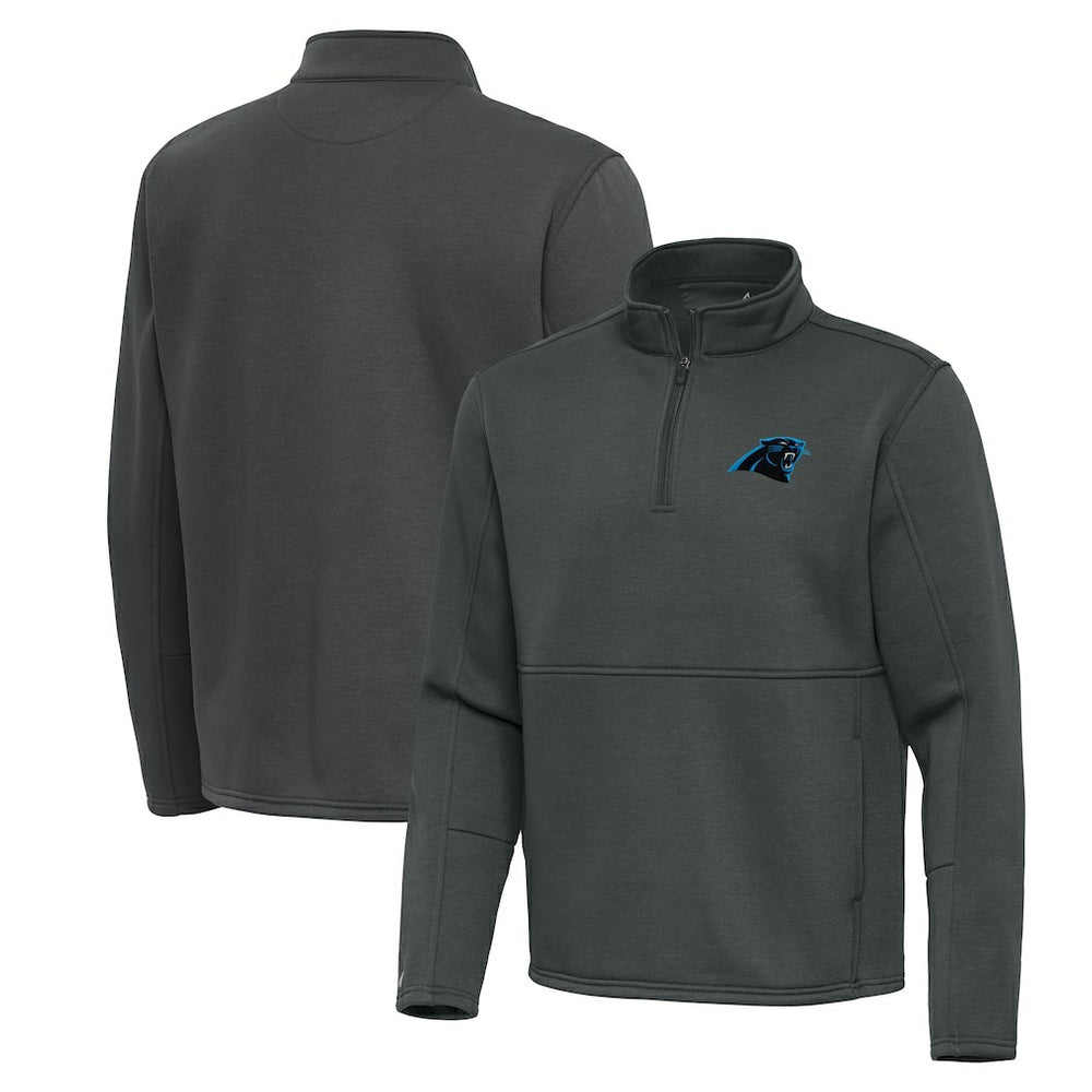 Carolina Panthers Antigua Twist Quarter-Zip Pullover Jacket Pewter | NFL