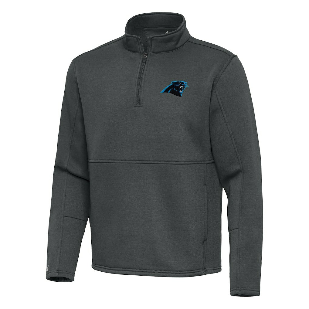 Carolina Panthers Antigua Twist Quarter-Zip Pullover Jacket Pewter | NFL
