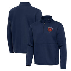 Chicago Bears Antigua Twist Quarter-Zip Pullover Jacket Navy | NFL