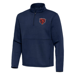 Chicago Bears Antigua Twist Quarter-Zip Pullover Jacket Navy | NFL
