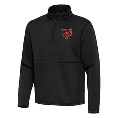 Chicago Bears Antigua Twist Quarter-Zip Pullover Jacket Black | NFL