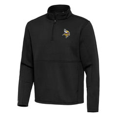 Minnesota Vikings Antigua Twist Quarter-Zip Pullover Jacket Black | NFL