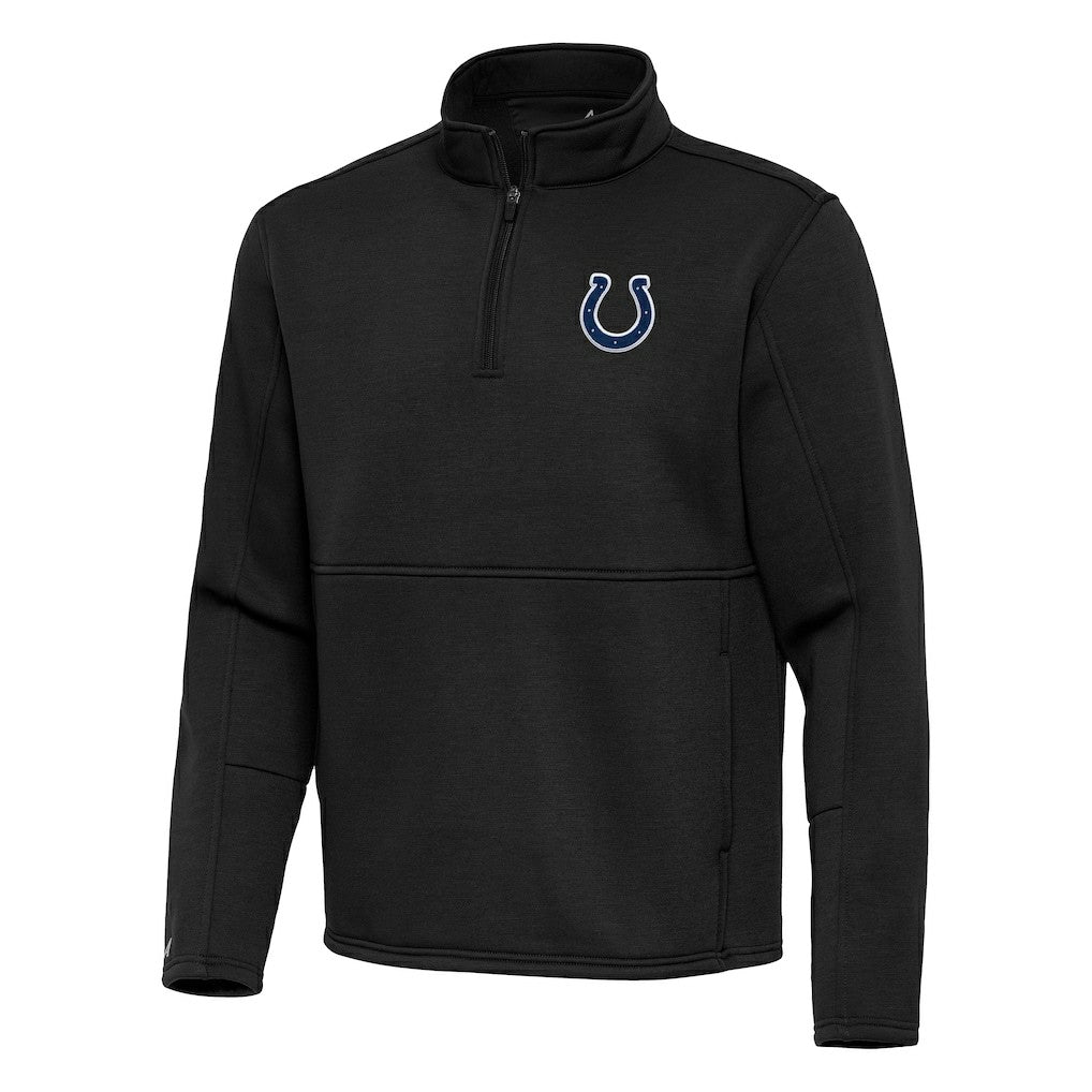 Indianapolis Colts Antigua Twist Quarter-Zip Pullover Jacket Black | NFL