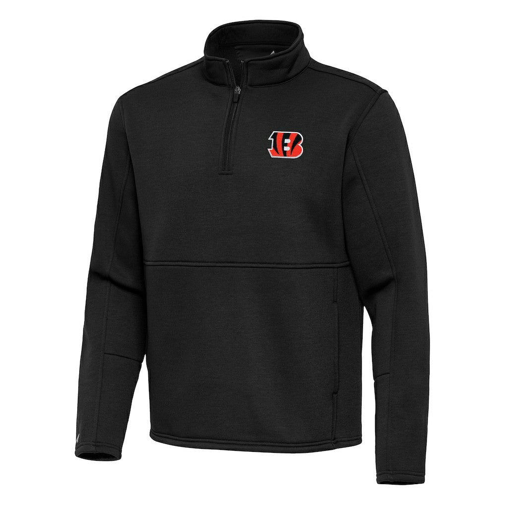 Cincinnati Bengals Antigua Twist Quarter-Zip Pullover Jacket Black | NFL