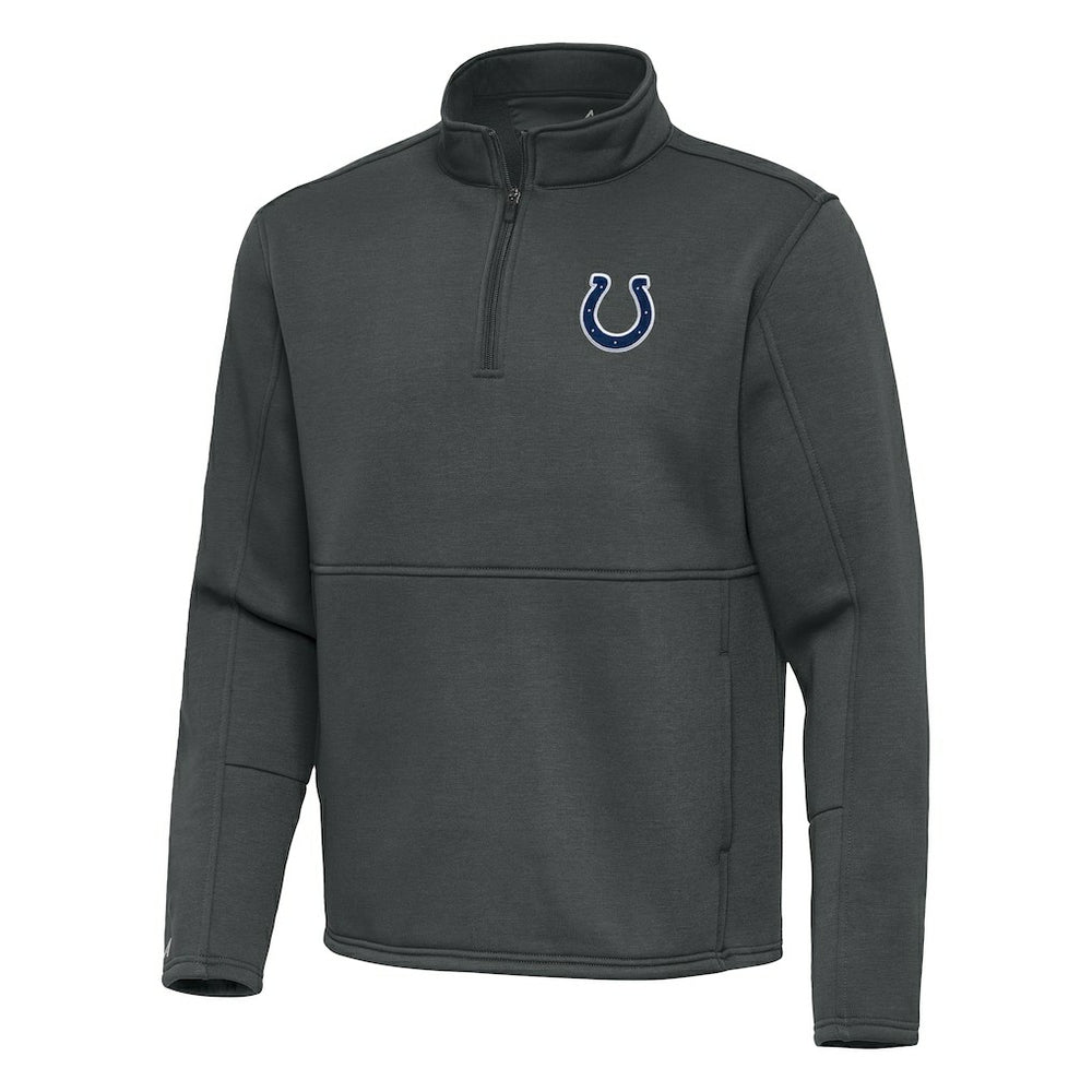 Indianapolis Colts Antigua Twist Quarter-Zip Pullover Jacket Pewter | NFL