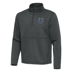 Indianapolis Colts Antigua Twist Quarter-Zip Pullover Jacket Pewter | NFL