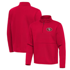 San Francisco 49ers Antigua Twist Quarter-Zip Pullover Jacket Red | NFL
