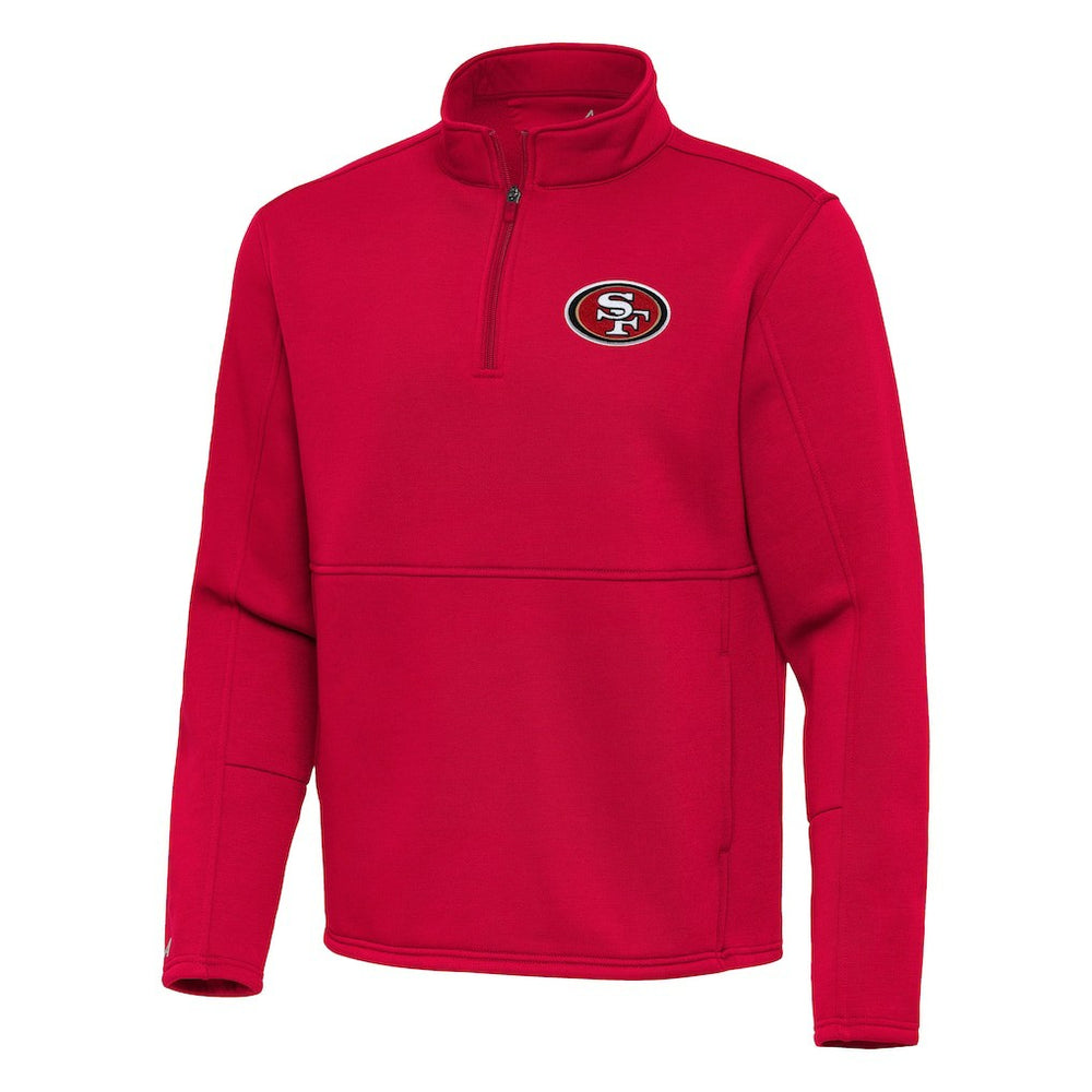San Francisco 49ers Antigua Twist Quarter-Zip Pullover Jacket Red | NFL