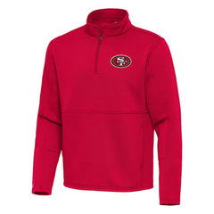 San Francisco 49ers Antigua Twist Quarter-Zip Pullover Jacket Red | NFL