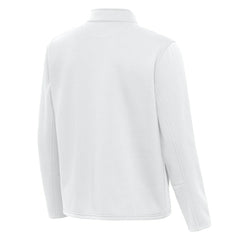 New Orleans Saints Antigua Twist Quarter-Zip Pullover Jacket White | NFL
