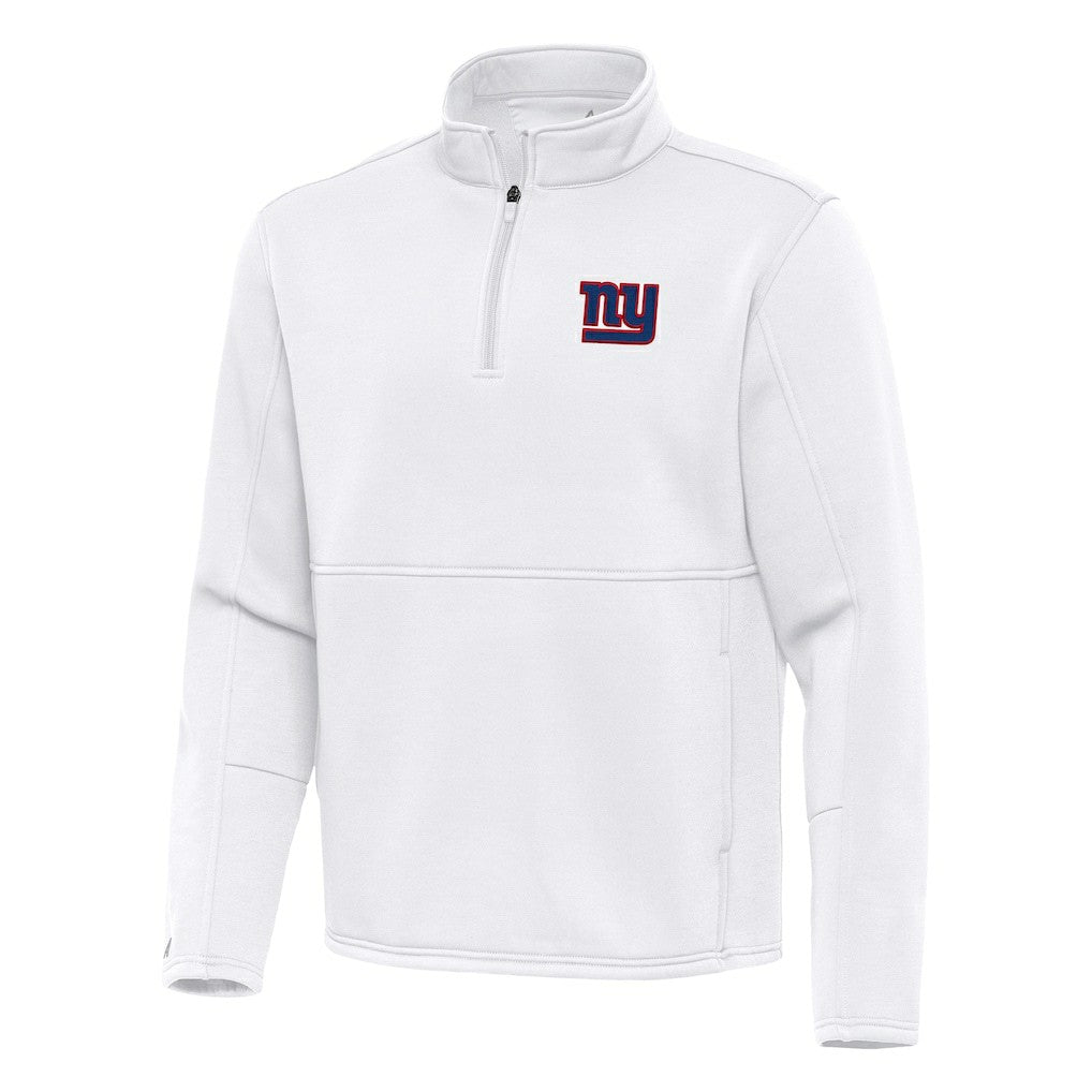 New York Giants Antigua Twist Quarter-Zip Pullover Jacket White | NFL
