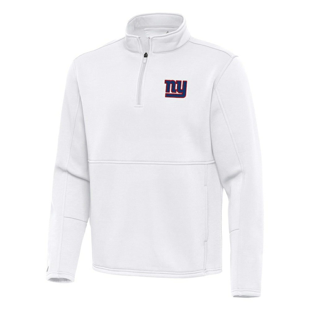 New York Giants Antigua Twist Quarter-Zip Pullover Jacket White | NFL