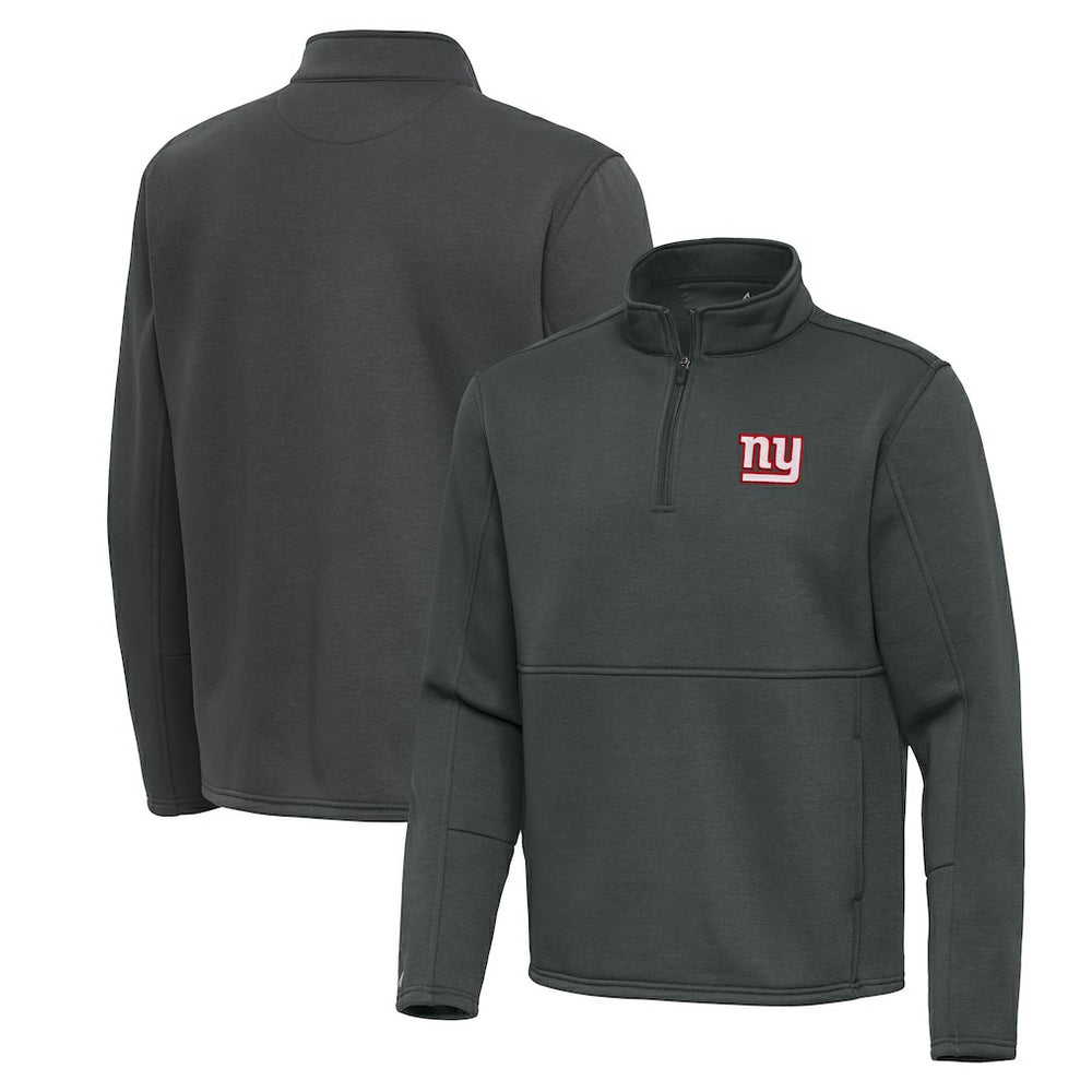 New York Giants Antigua Twist Quarter-Zip Pullover Jacket Pewter | NFL
