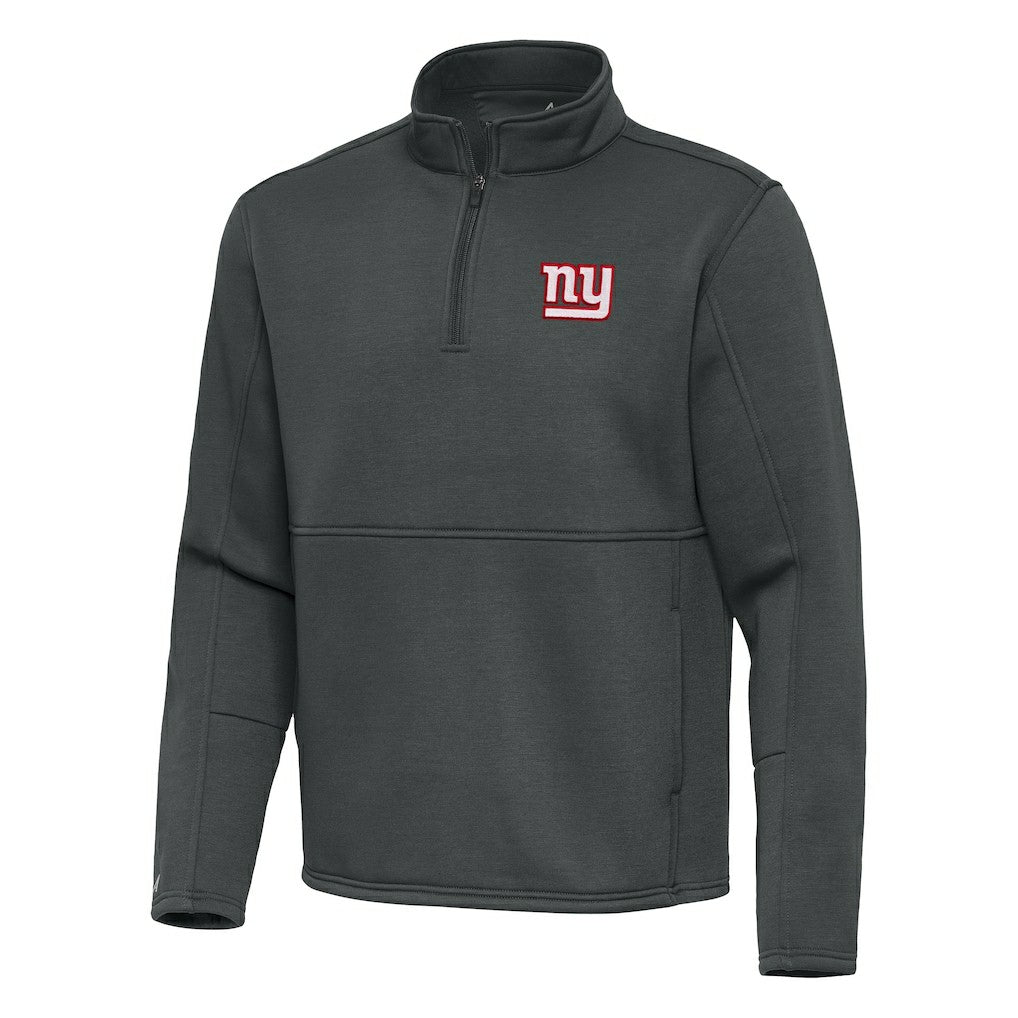 New York Giants Antigua Twist Quarter-Zip Pullover Jacket Pewter | NFL