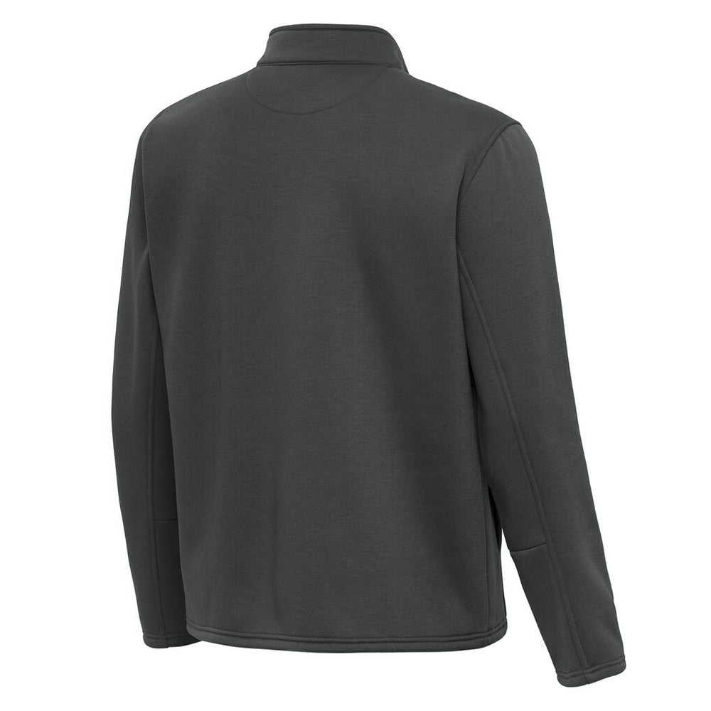 Pittsburgh Steelers Antigua Twist Quarter-Zip Pullover Jacket Pewter | NFL