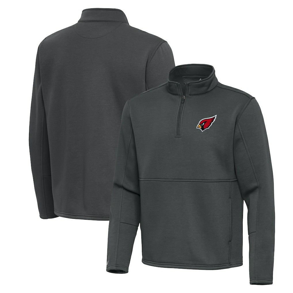 Arizona Cardinals Antigua Twist Quarter-Zip Pullover Jacket Pewter | NFL
