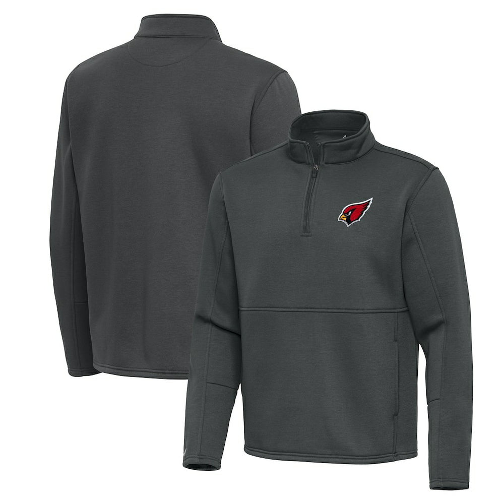Arizona Cardinals Antigua Twist Quarter-Zip Pullover Jacket Pewter | NFL