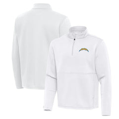 Los Angeles Chargers Antigua Twist Quarter-Zip Pullover Jacket White | NFL