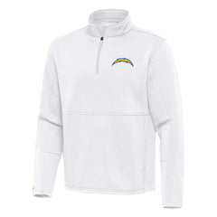 Los Angeles Chargers Antigua Twist Quarter-Zip Pullover Jacket White | NFL