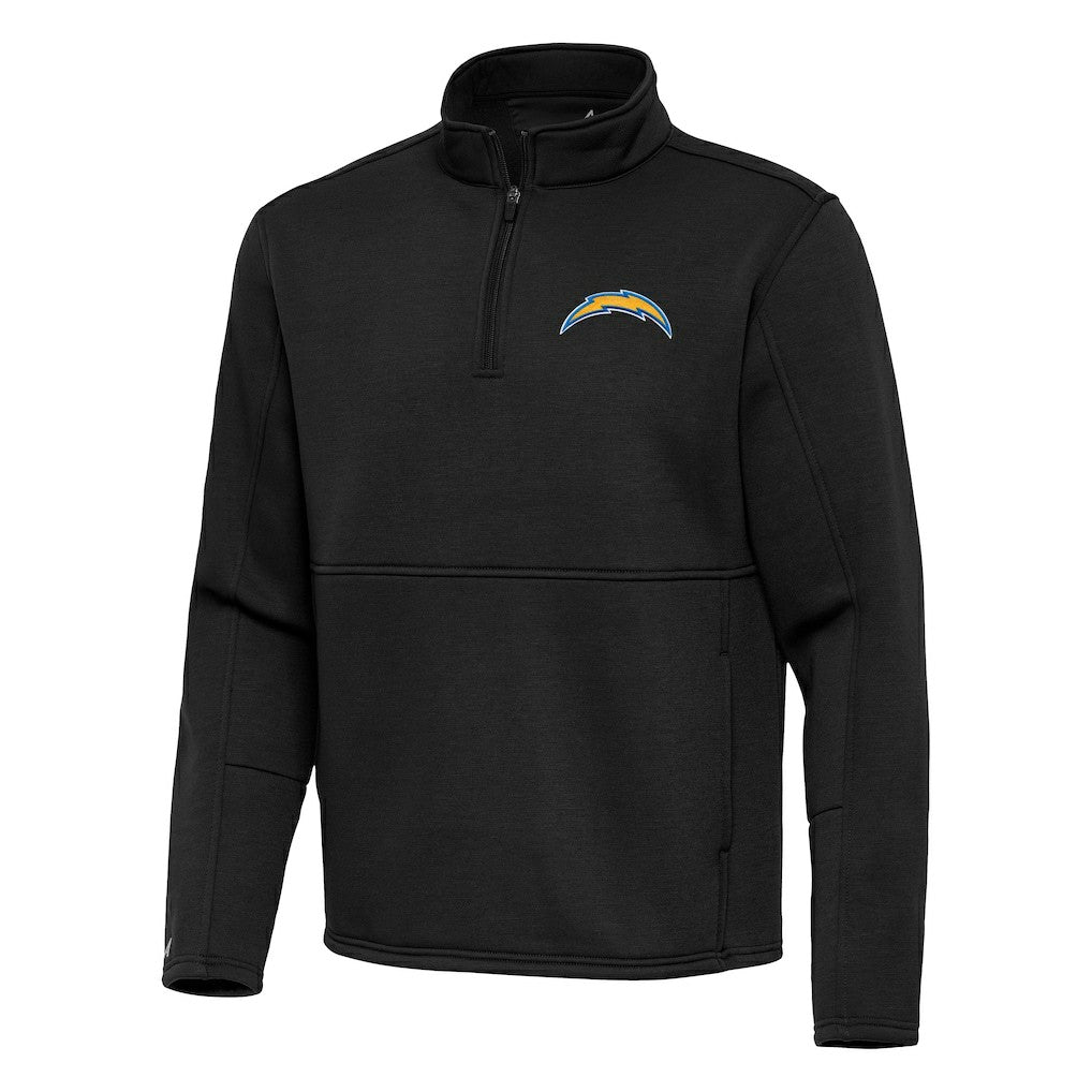 Los Angeles Chargers Antigua Twist Quarter-Zip Pullover Jacket Black | NFL