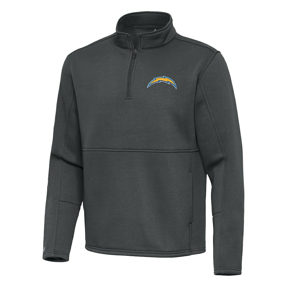 Los Angeles Chargers Antigua Twist Quarter-Zip Pullover Jacket Pewter | NFL