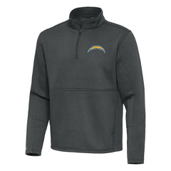 Los Angeles Chargers Antigua Twist Quarter-Zip Pullover Jacket Pewter | NFL