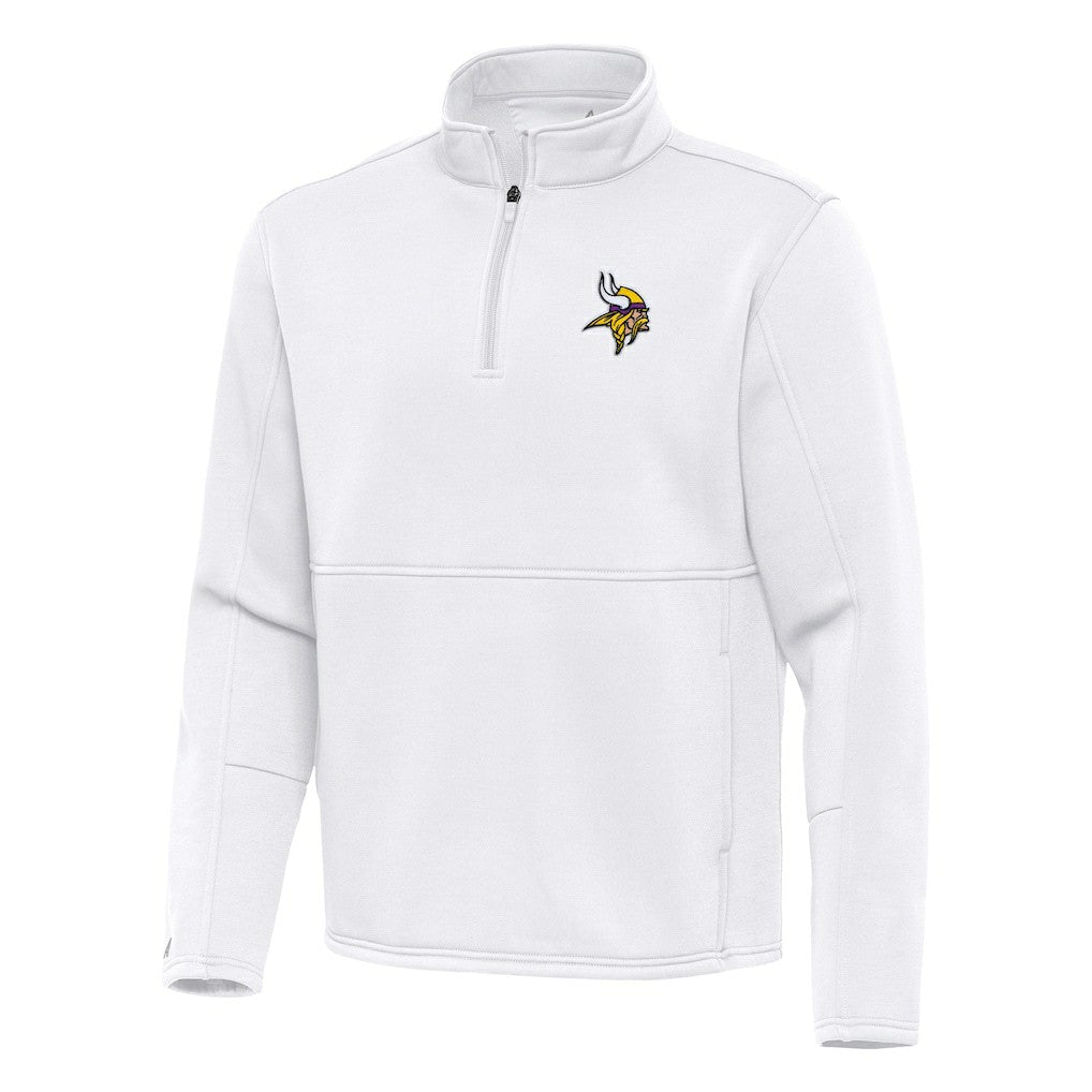 Minnesota Vikings Antigua Twist Quarter-Zip Pullover Jacket White | NFL