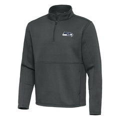 Seattle Seahawks Antigua Twist Quarter-Zip Pullover Jacket Pewter | NFL