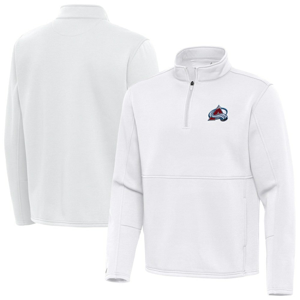 Colorado Avalanche Antigua Twist Quarter-Zip Pullover Jacket - White - NHL