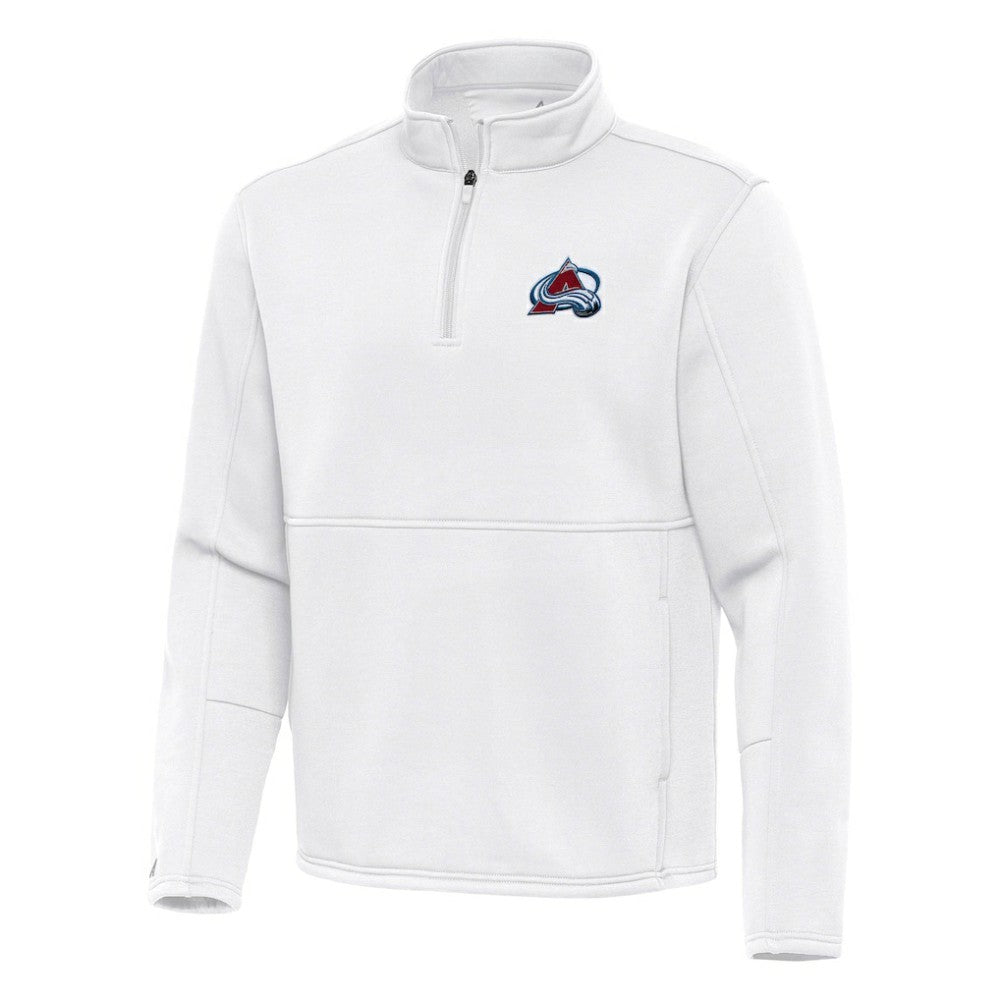 Colorado Avalanche Antigua Twist Quarter-Zip Pullover Jacket - White - NHL