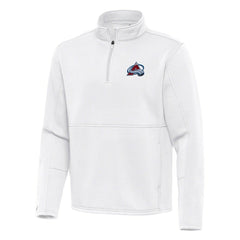 Colorado Avalanche Antigua Twist Quarter-Zip Pullover Jacket - White - NHL