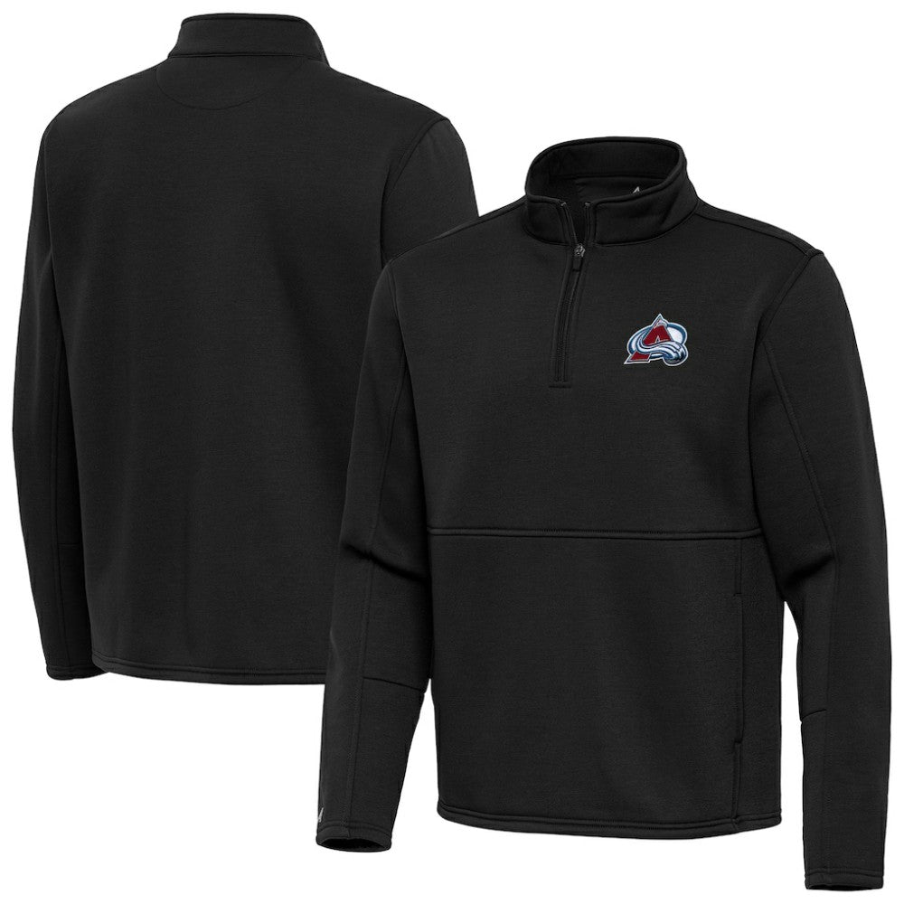 Colorado Avalanche Antigua Twist Quarter-Zip Pullover Jacket - Black - NHL