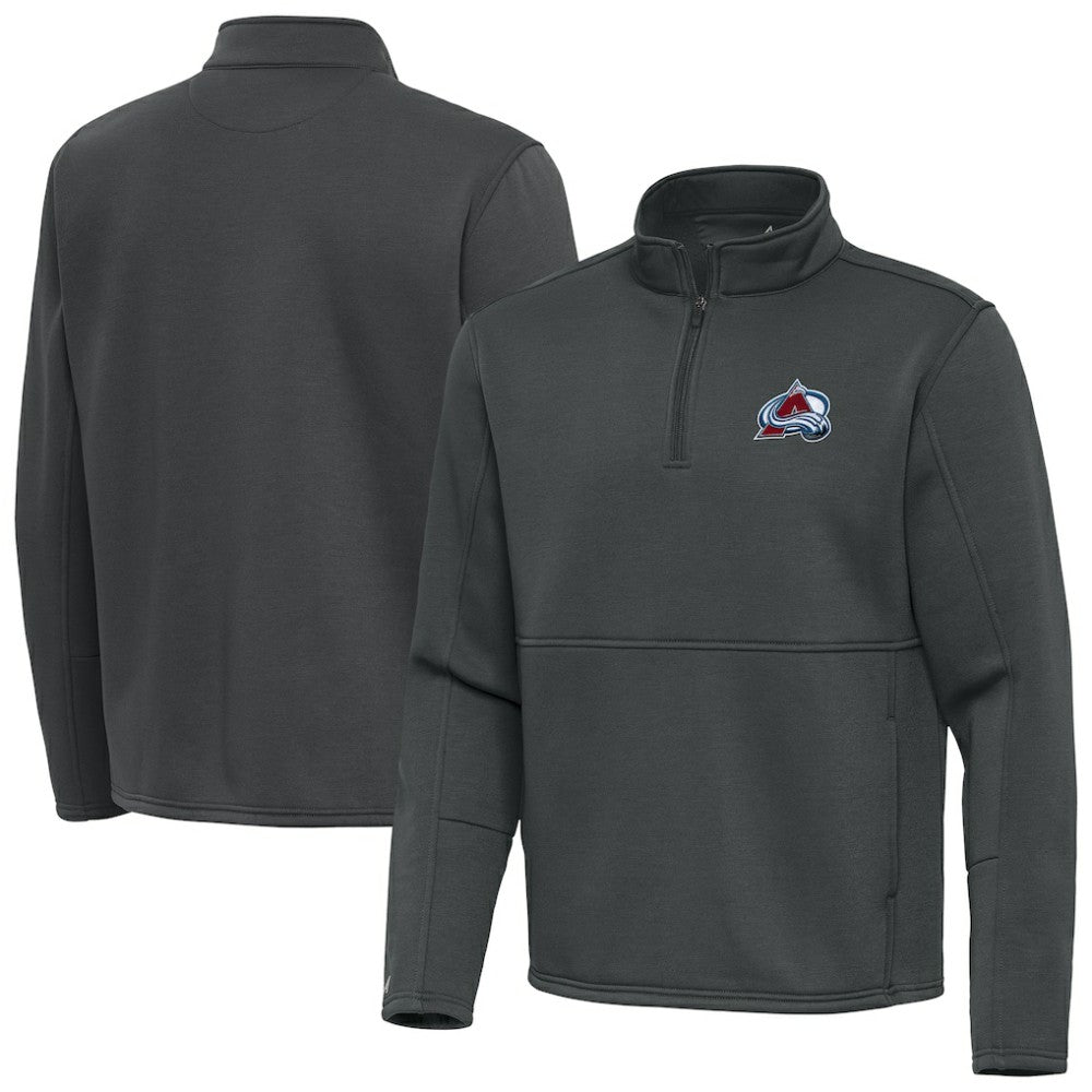Colorado Avalanche Antigua Twist Quarter-Zip Pullover Jacket - Silver - NHL