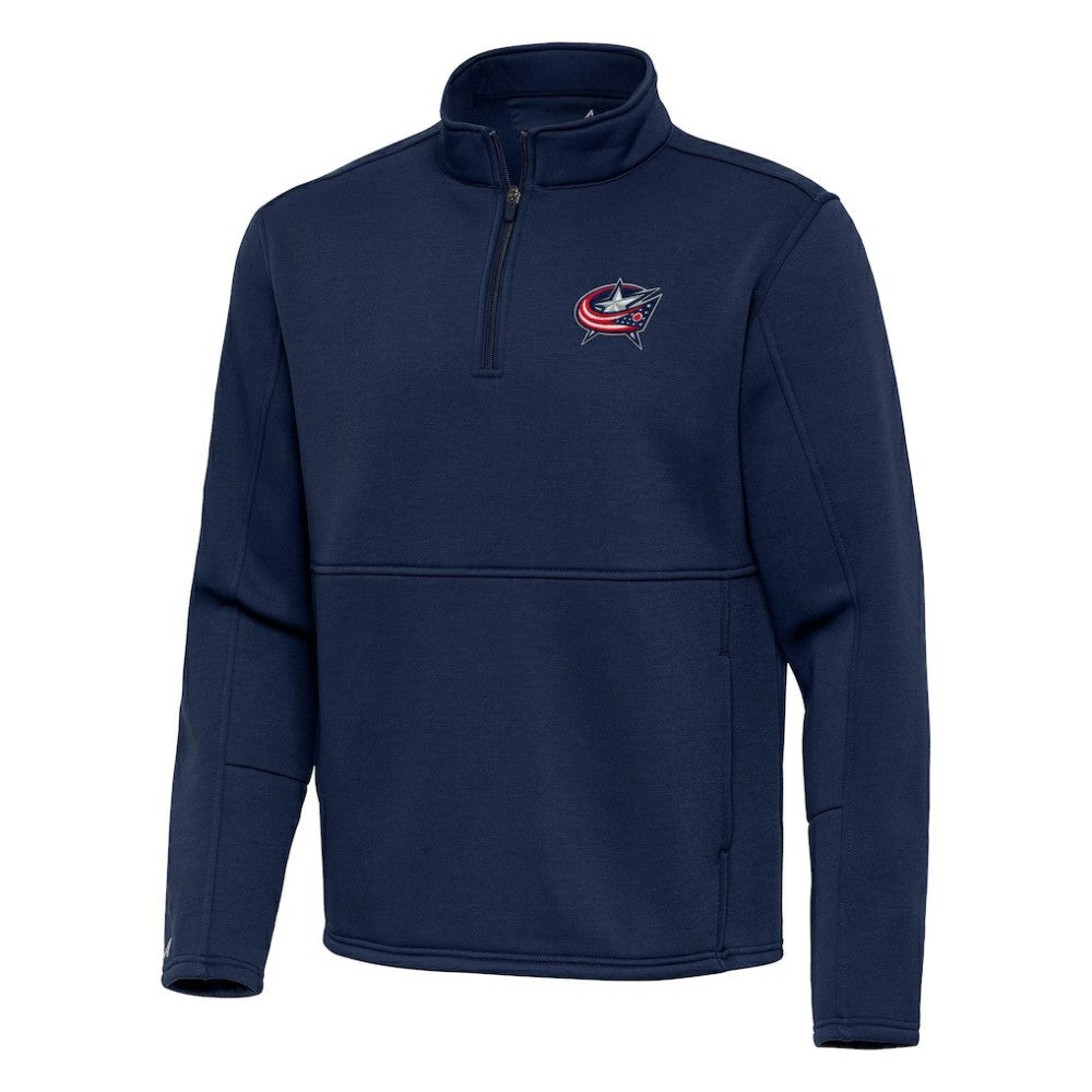Columbus Blue Jackets Antigua Twist Quarter-Zip Pullover Jacket - Navy - NHL