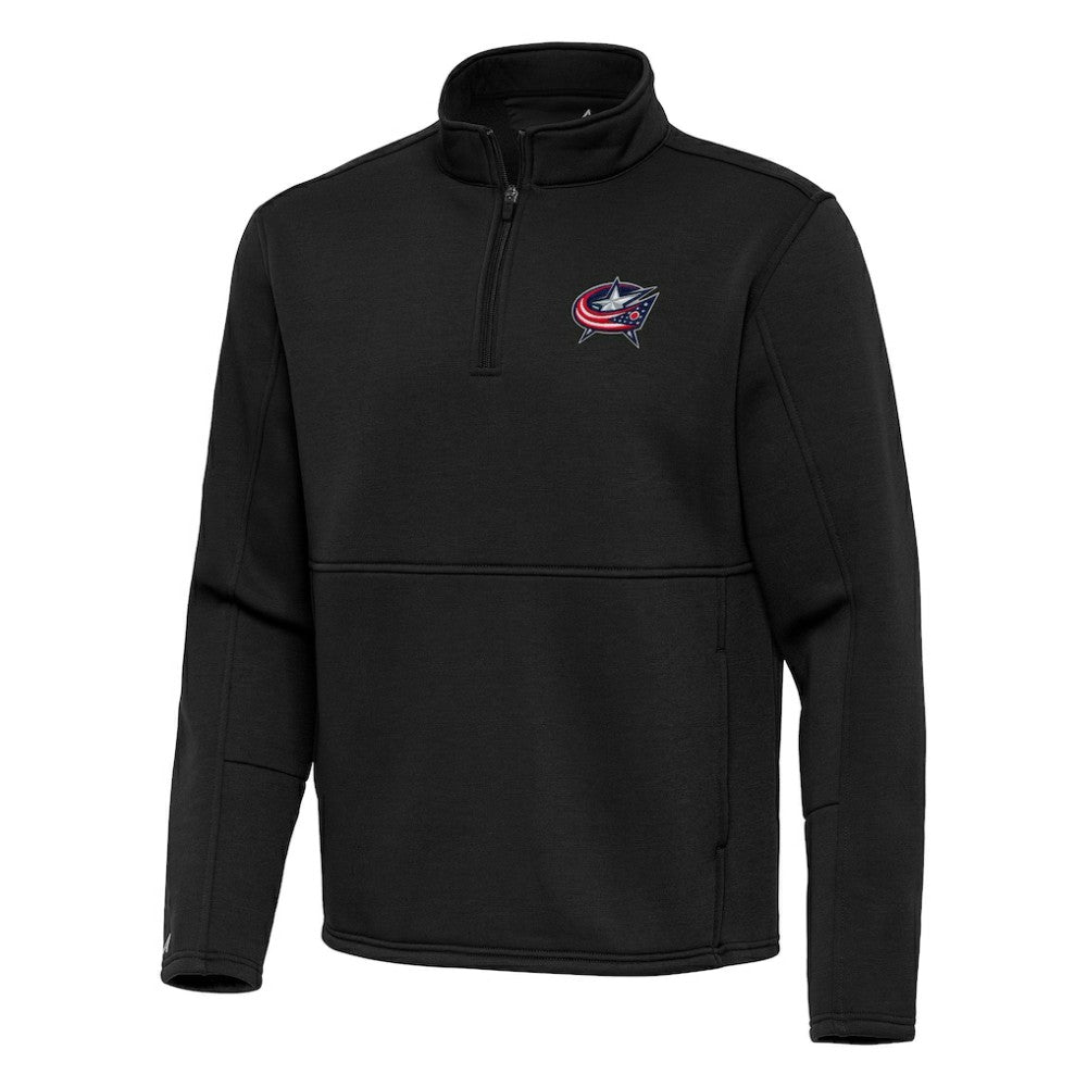 Columbus Blue Jackets Antigua Twist Quarter-Zip Pullover Jacket - Black - NHL