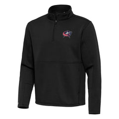 Columbus Blue Jackets Antigua Twist Quarter-Zip Pullover Jacket - Black - NHL