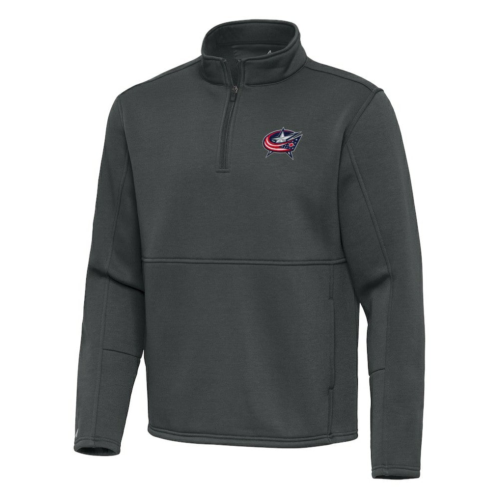 Columbus Blue Jackets Antigua Twist Quarter-Zip Pullover Jacket - Silver - NHL