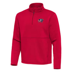 Columbus Blue Jackets Antigua Twist Quarter-Zip Pullover Jacket - Red - NHL