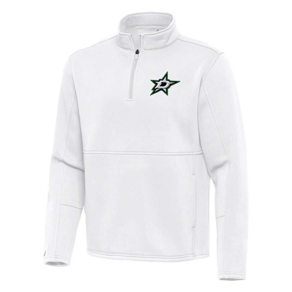 Dallas Stars Antigua Twist Quarter-Zip Pullover Jacket - White - NHL