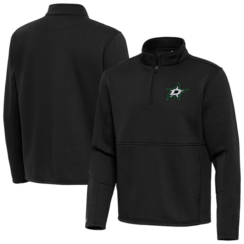 Dallas Stars Antigua Twist Quarter-Zip Pullover Jacket - Black - NHL