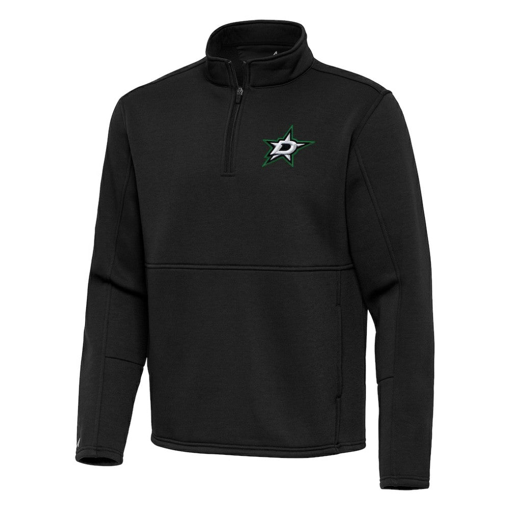 Dallas Stars Antigua Twist Quarter-Zip Pullover Jacket - Black - NHL