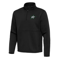 Dallas Stars Antigua Twist Quarter-Zip Pullover Jacket - Black - NHL