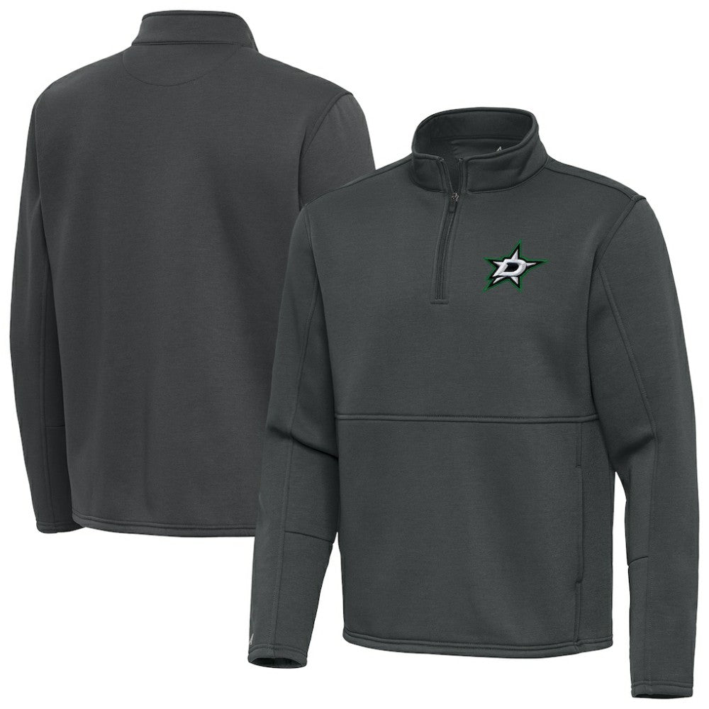 Dallas Stars Antigua Twist Quarter-Zip Pullover Jacket - Silver - NHL
