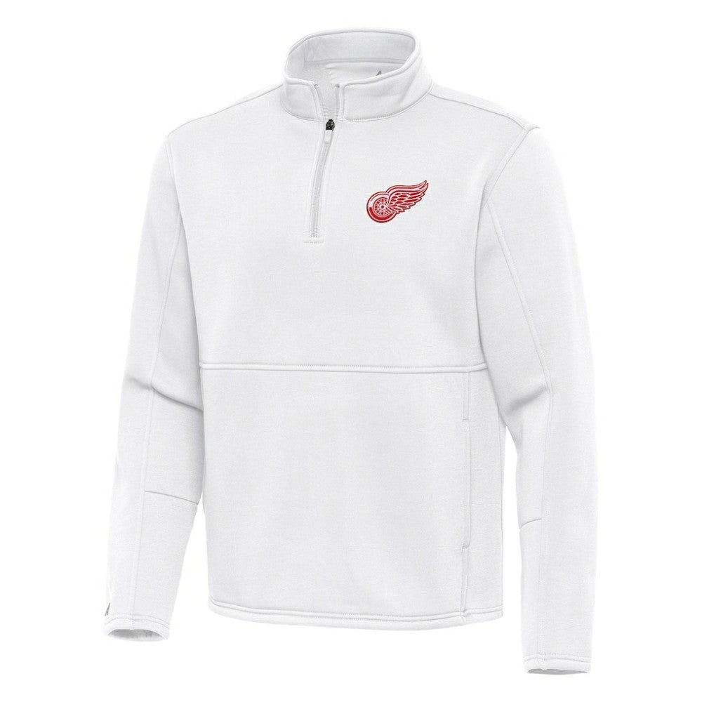 Detroit Red Wings Antigua Twist Quarter-Zip Pullover Jacket - White - NHL