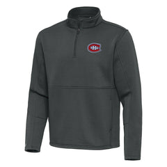 Montreal Canadiens Antigua Twist Quarter-Zip Pullover Jacket - Pewter - NHL
