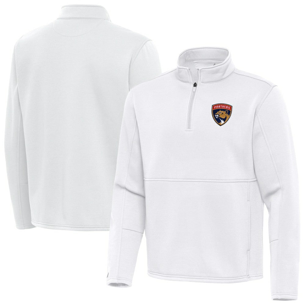 Florida Panthers Antigua Twist Quarter-Zip Pullover Jacket - White - NHL