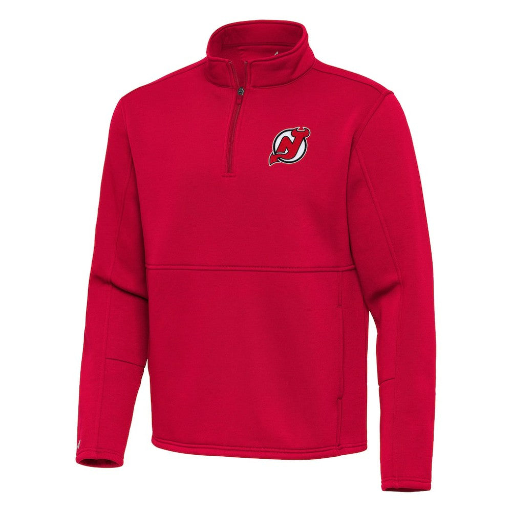 New Jersey Devils Antigua Twist Quarter-Zip Pullover Jacket - Red - NHL