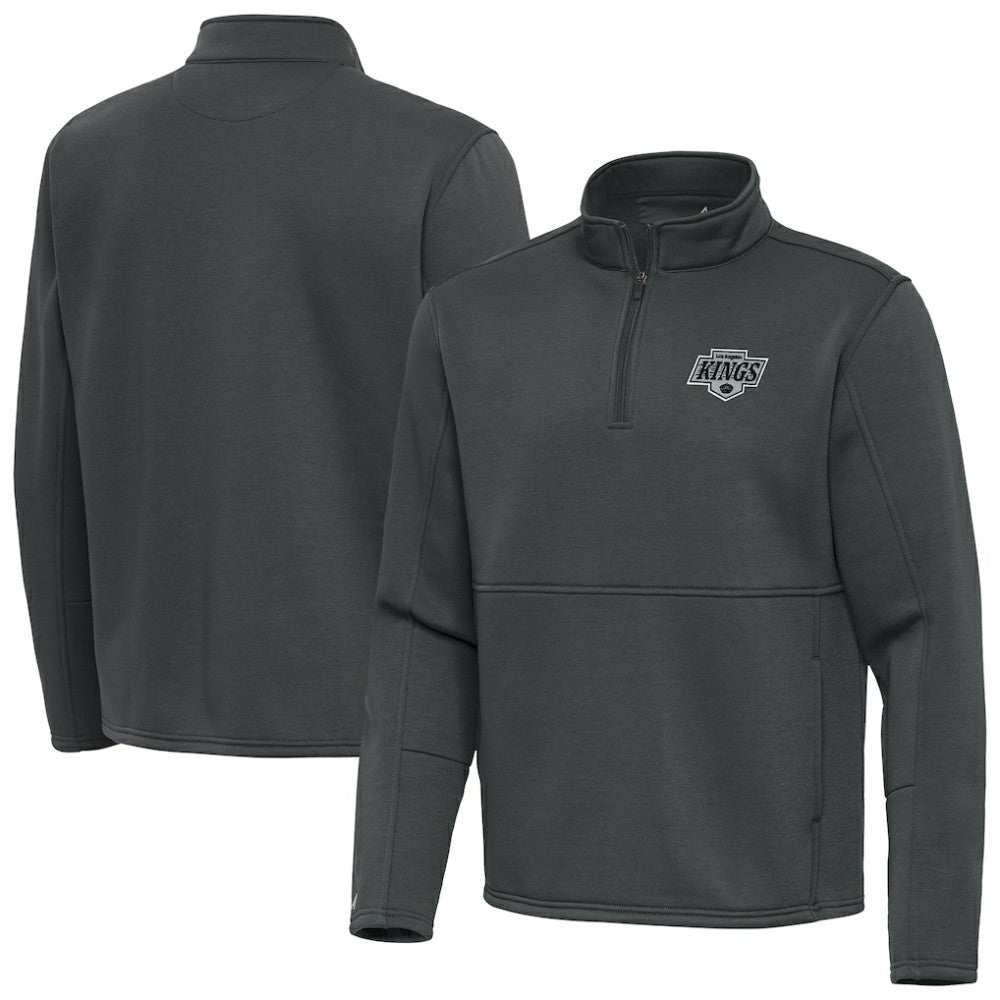 Los Angeles Kings Antigua Twist Quarter-Zip Pullover Jacket - Silver - NHL